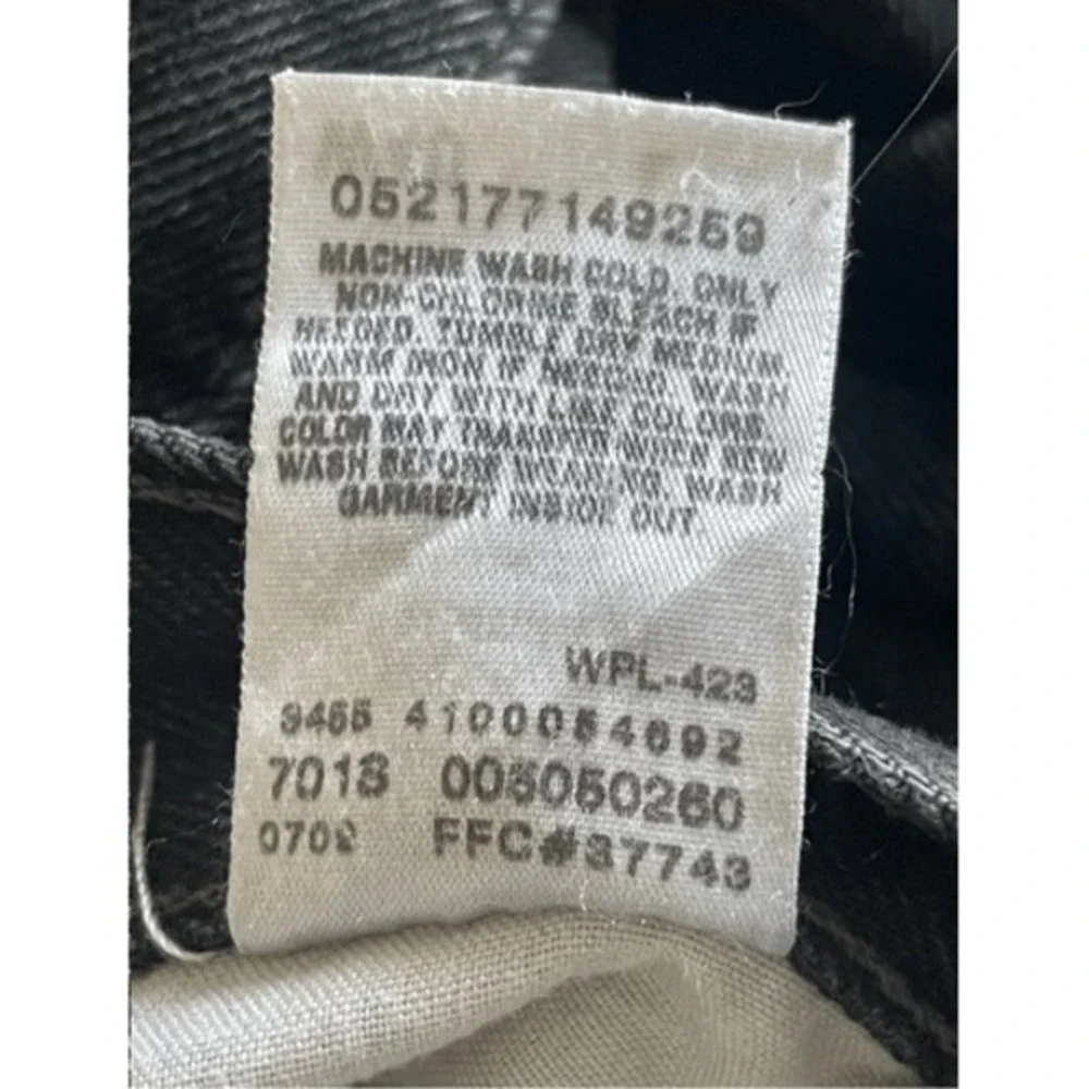 Levi's 505 Men's Jeans Black Denim‎ W40 L32 Regular Fit Straight Leg Cotton